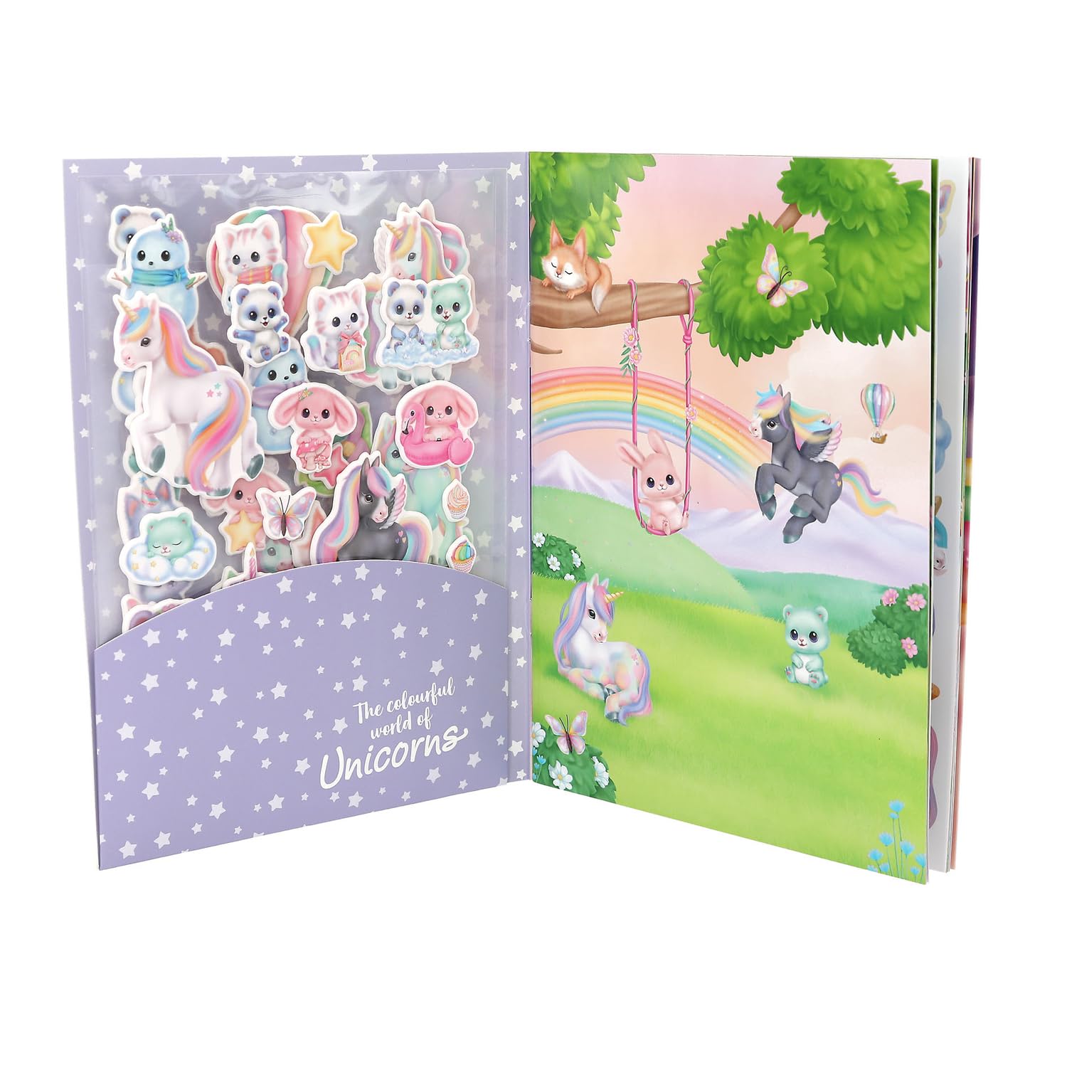 Depesche 13353 Ylvi Book with 16 Detailed Background Pages to Decorate with Paper and Puffy Stickers Included, Paper - Image 2