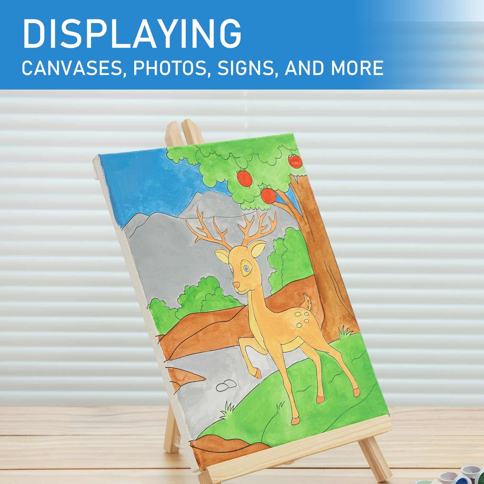 Falling in Art Drewniany stojak na sztalugę, 40 cm, stojak ekspozycyjny typu A, sztaluga artystyczna, do malowania na płótnie, przenośny uchwyt na zdjęcia, obraz i znak (3 sztuki)