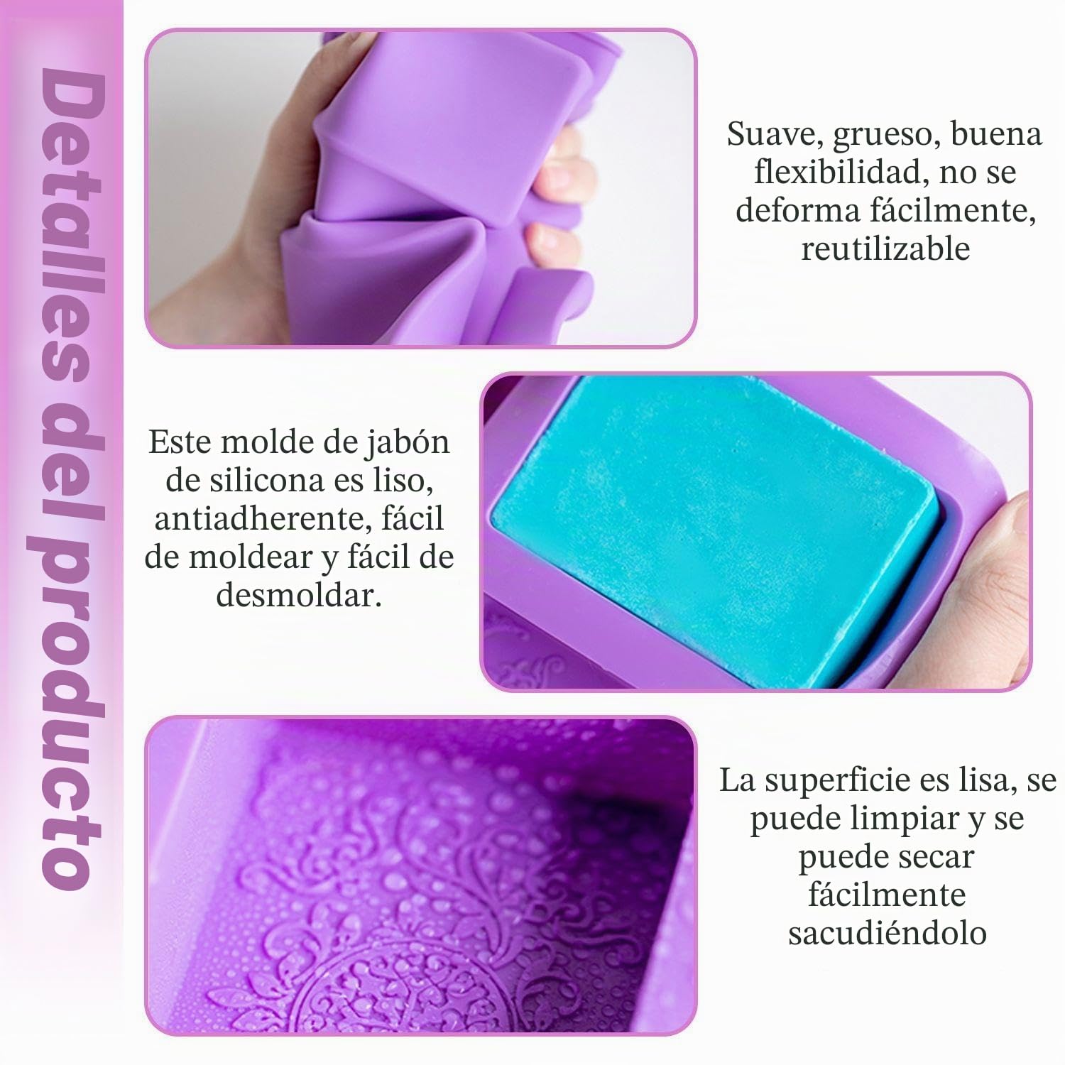 Paquete De 2 Moldes De Silicona Estampados, Moldes Multifuncionales, Moldes para Hornear, Se Pueden Utilizar para Hacer Jabón, Aromaterapia, Pasteles