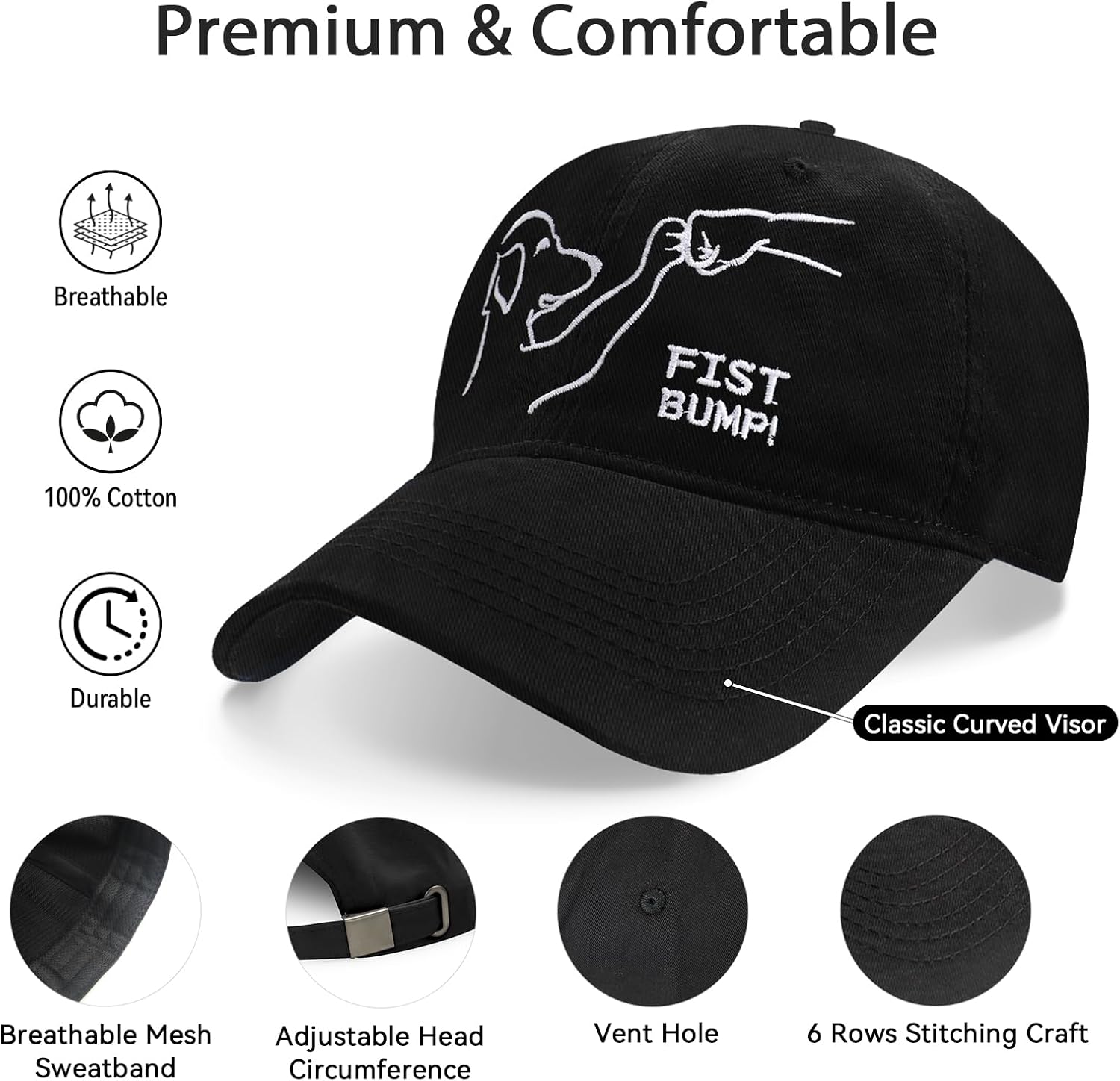 Baseball Cap for Women Men Adjustable Vintage Washed Cotton Hat - Image 3