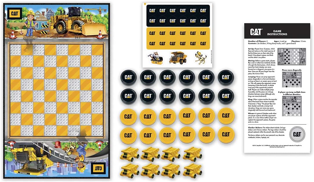 MasterPieces Family Game - Caterpillar Checkers - Officially Licensed Board Game for Kids & Adults 13" x 21"