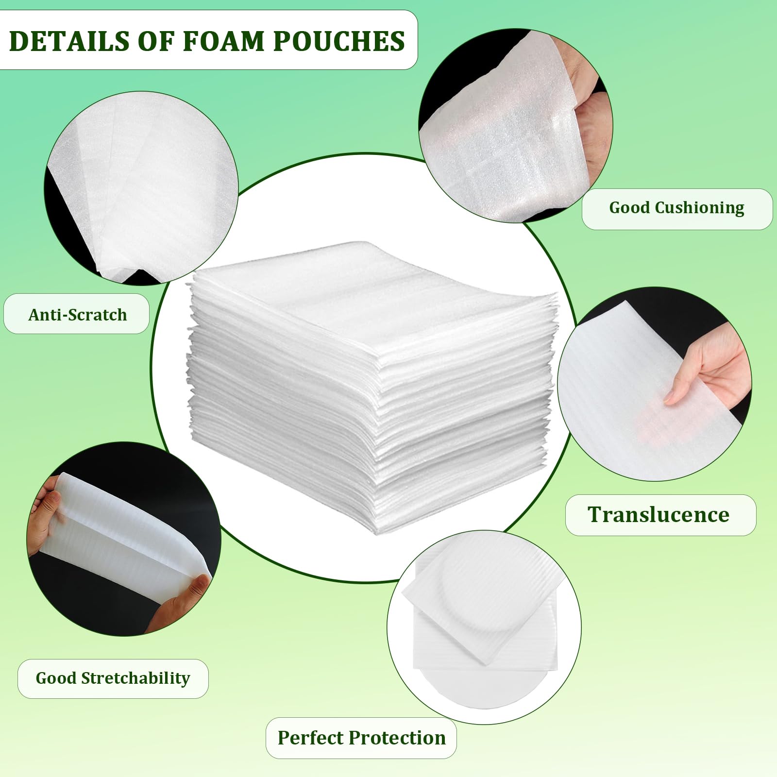 Storage For China Dishes Packing Sleeves For Dishes 50 Pack Cushion Foam Pouches,Foam Wrap Pouch Sheets For... Moving Boxes For Wine Glasses Foam Moving Pouches - View #3
