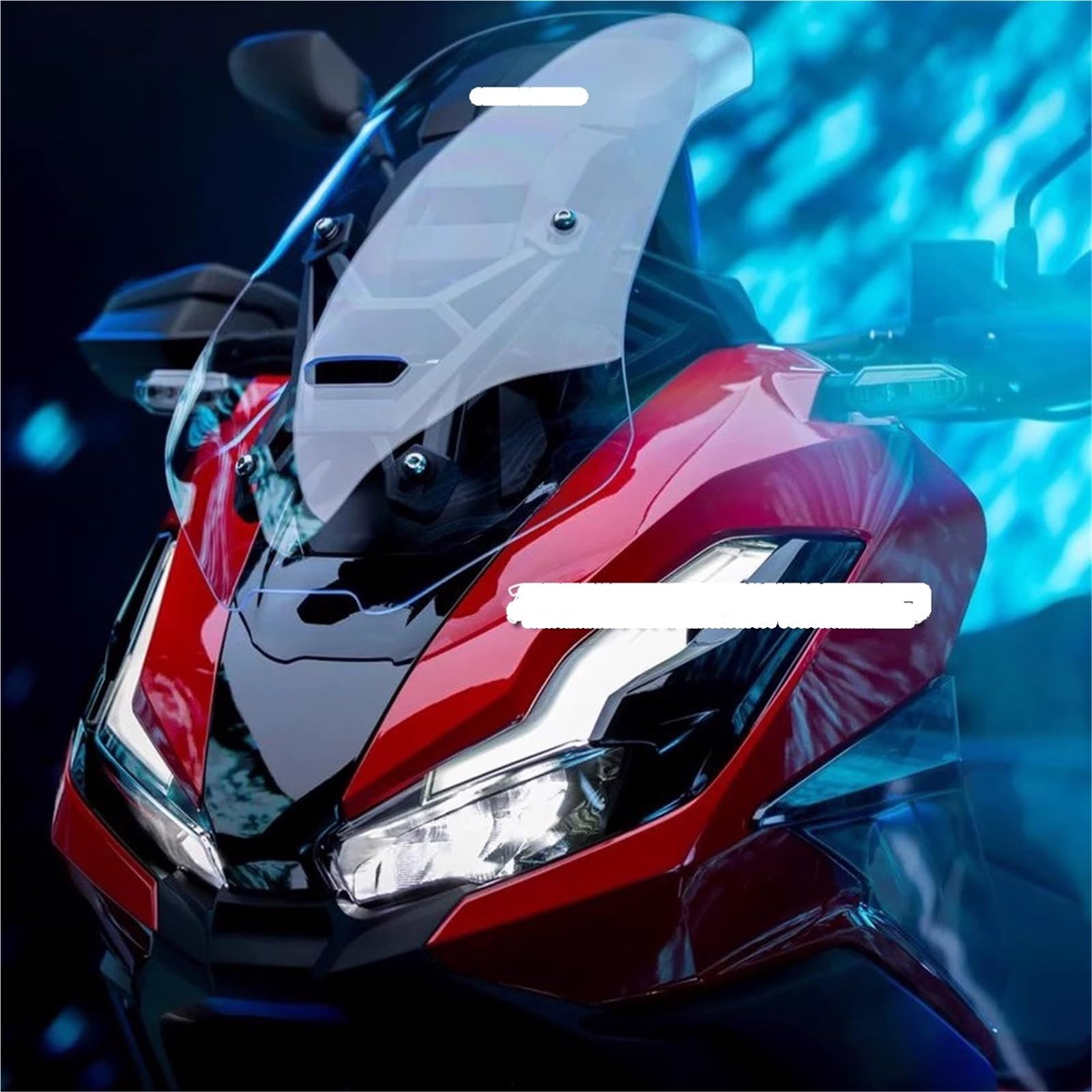 motoParabrezza Adatto per Honda ADV350 ADV 350 2022-2025 Moto Carenatura Laterale Destra Sinistra Copertura Laterale Deflettore Parabrezza Parabrezza Moto Spoiler(Translucent Black)