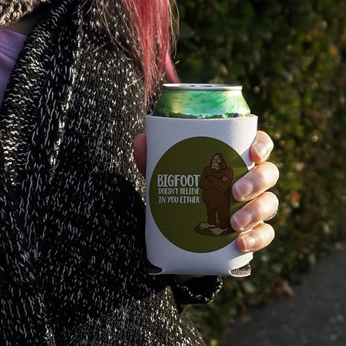 Miniatura 3 de Bigfoot doesn 't Believe en usted puede CoolerBebida Sleeve Hugger plegable InsulatorAislamiento Beverage Holder