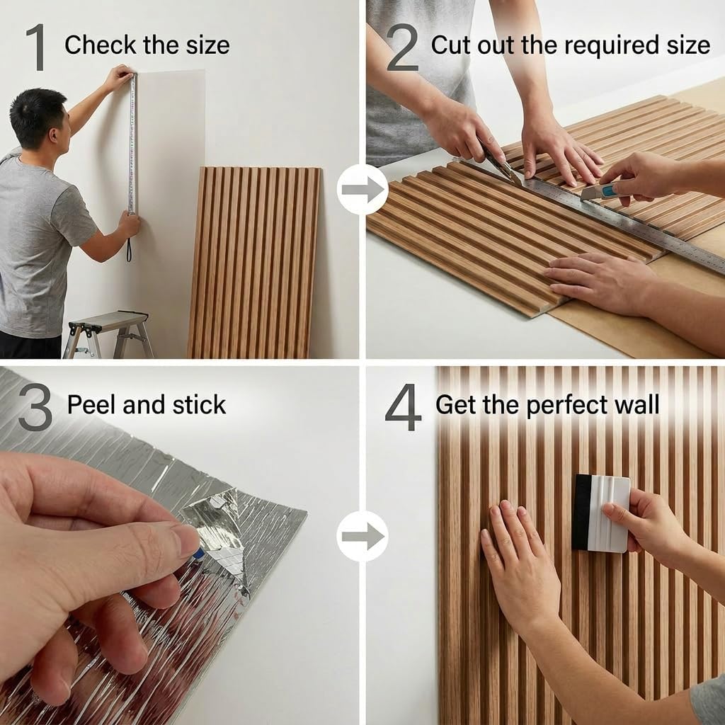 3D Wall Panels Peel and Stick – 15.74" x 236" PVC Faux Texture Wall Covering, Self Adhesive Waterproof DIY Accent Wall for Living Room, Bedroom, Sofa Background & Kitchen Backsplash, Covers 25.8 sq.ft