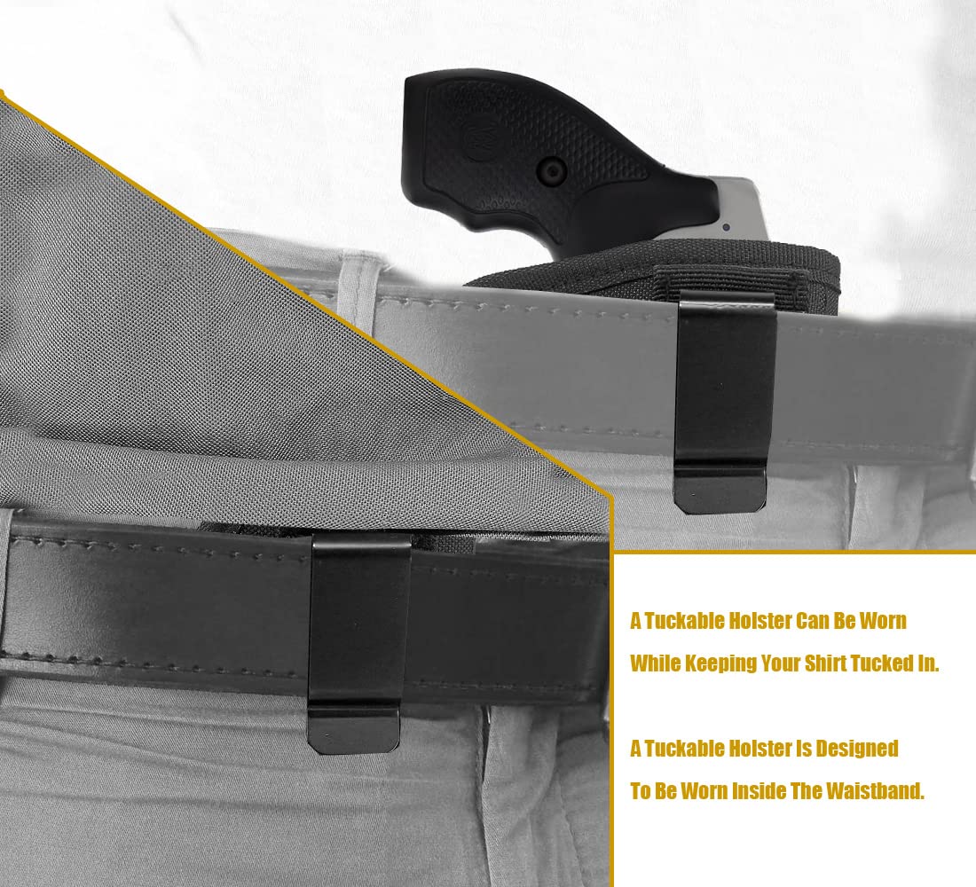 Bursport Inside The Waistband Holster for Concealed Carry Tuckable Handgun Holster for Snub Nose 2