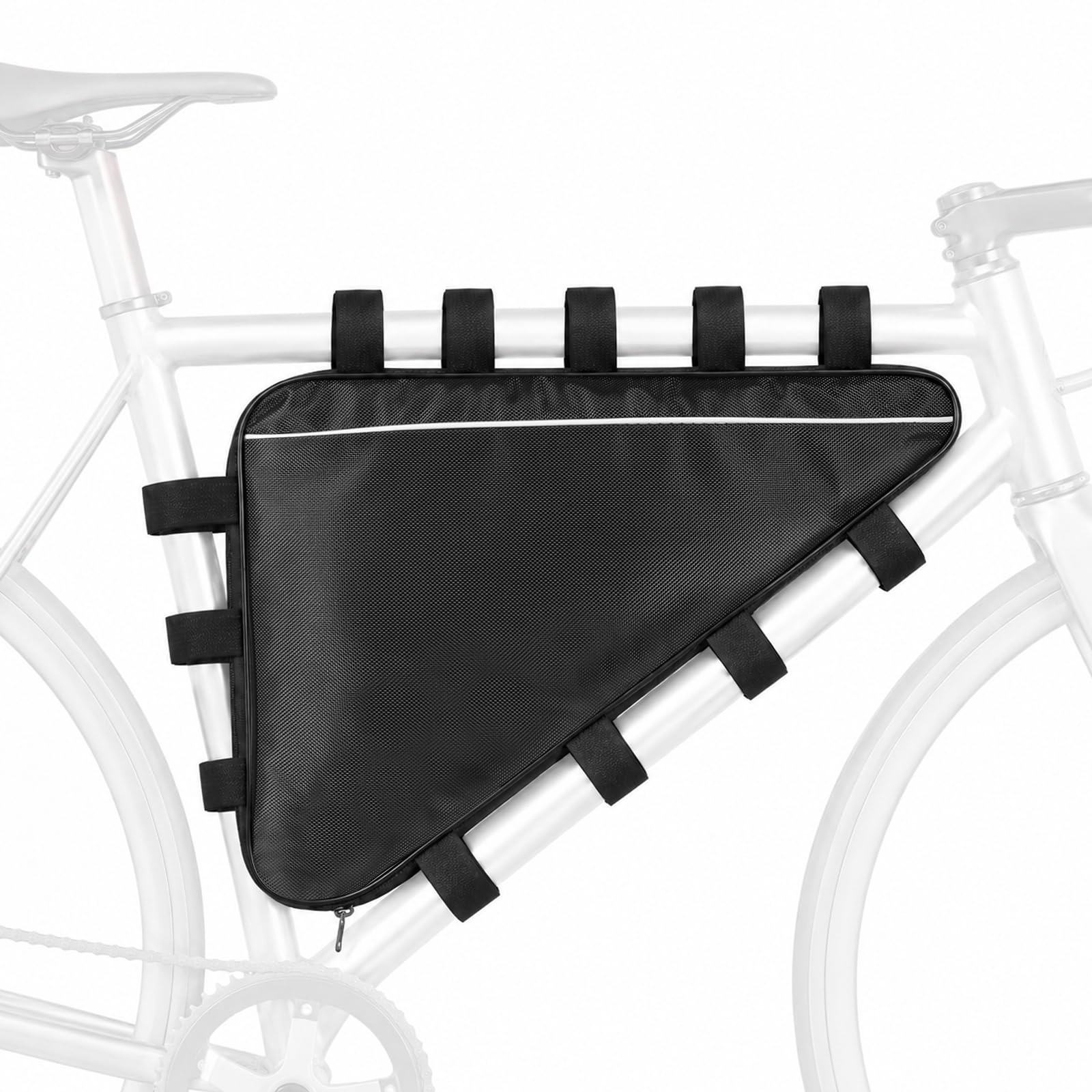 HEMOTON Borsa triangolare per bicicletta, scooter elettrico e mountain bike, borsa portaoggetti triangolare per batteria Ebike, custodia impermeabile per manubrio anteriore per telefono, contanti