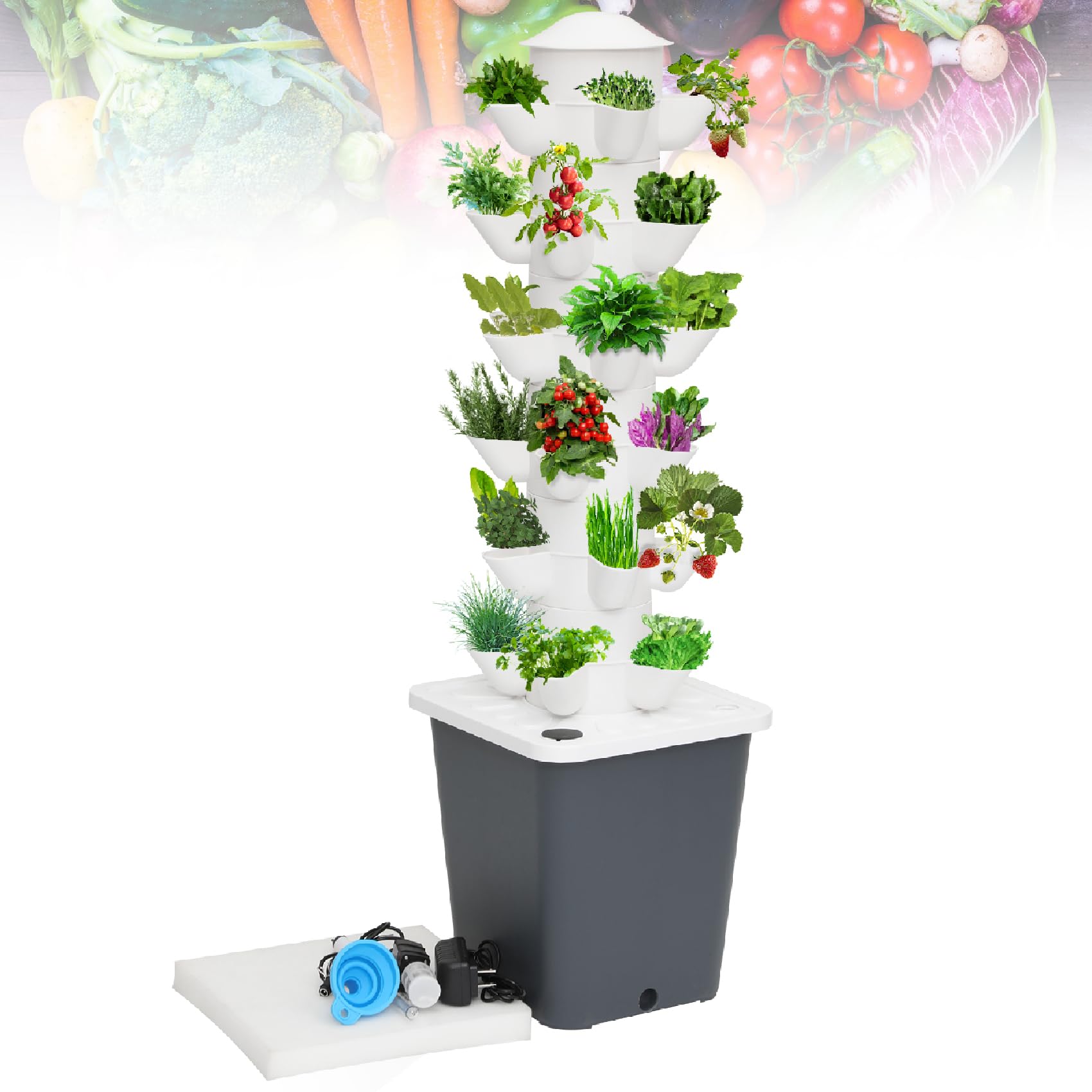 Buy Etespie Hydroponic Growing Tower System Garden TowerHydroponics