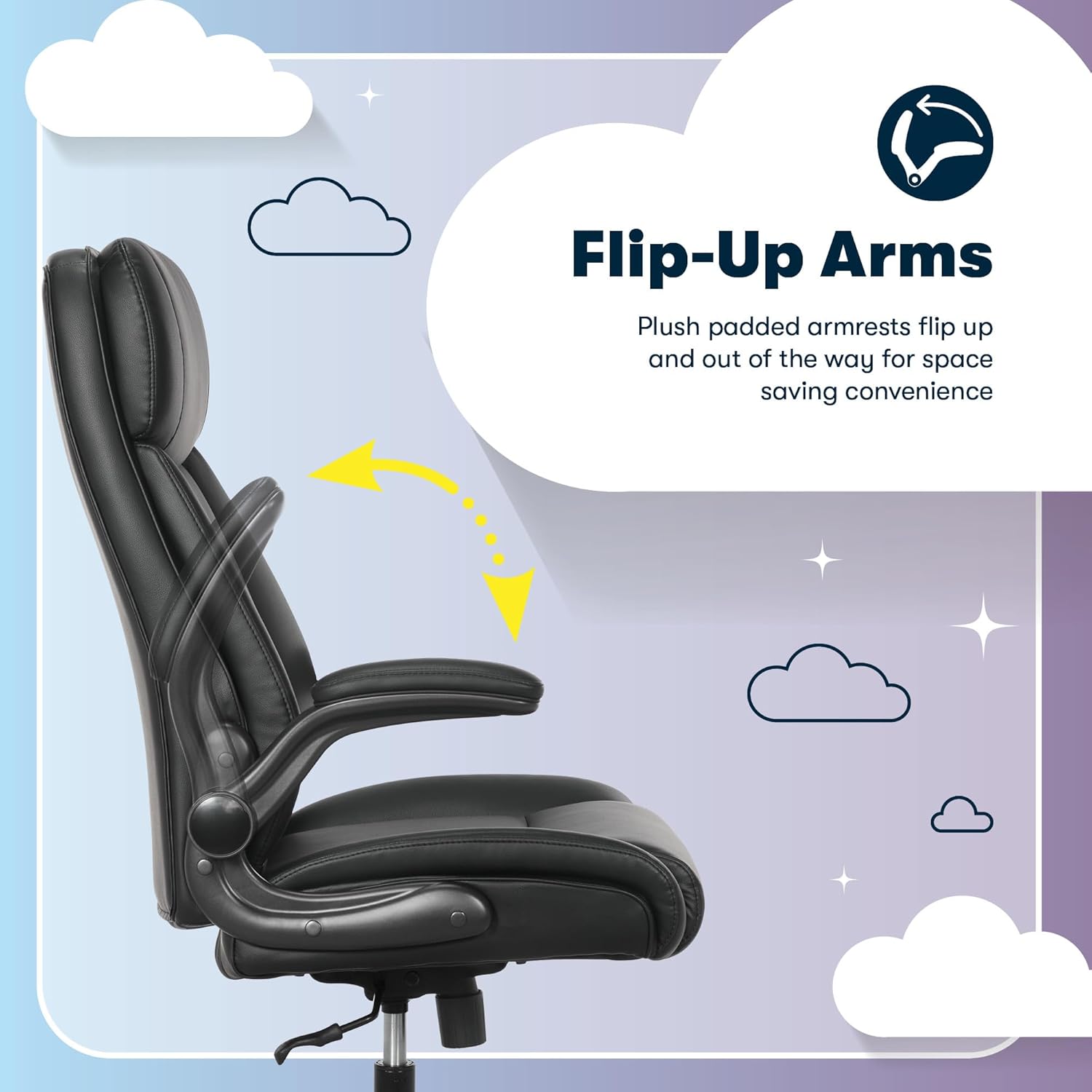 Serta Torrington Office Chair Flip-Up Arms
