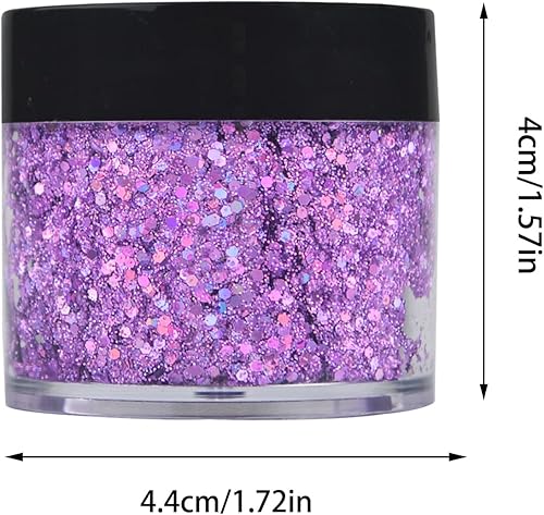 Miniatura 3 de GL-Turelifes Colorido cuerpo brillante con lentejuelas de sirena en gel con purpurina gruesa para el cabello, cosmético para el rostro, cabello,