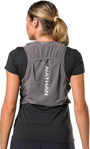 Miniatura 6 de Nathan Chaleco de hidratación para mujer, malla ligera, transpirable, frascos de 2 x 14 onzas, vejiga de 2 litros, chaleco reflectante, brisa