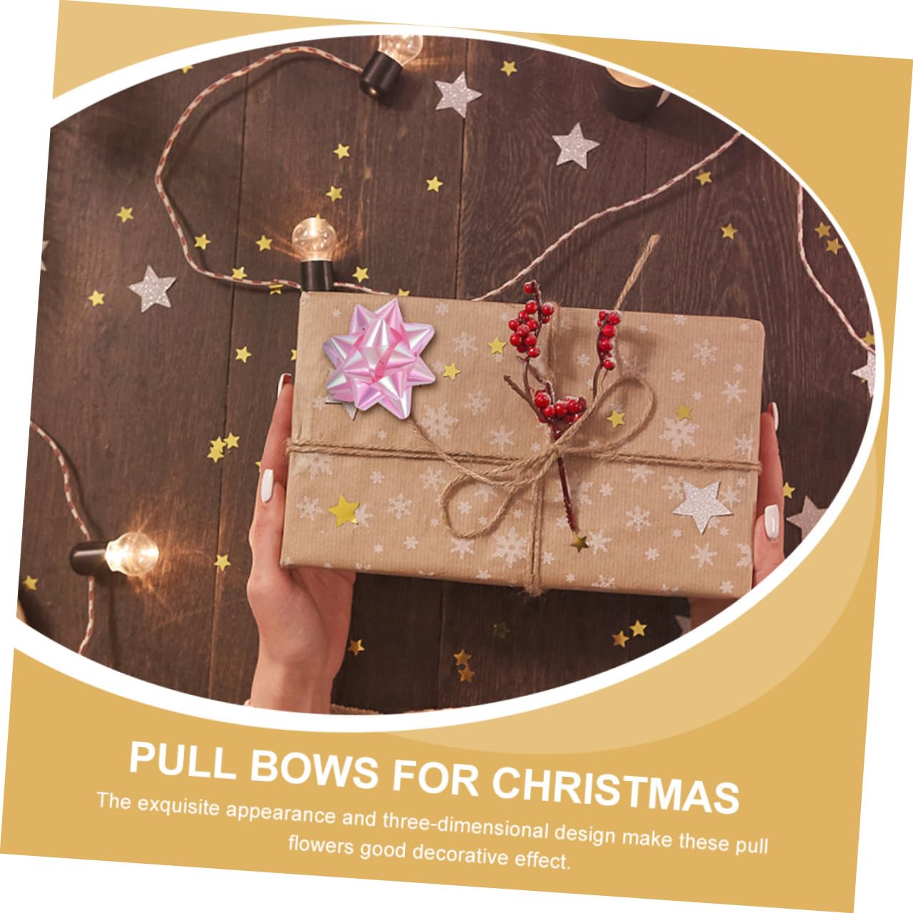Abaodam 150pezzi Fiocchi Decorativi Raso Per Regali Addobbi Per Compleanni e Natale Facili Da Applicare Effetto Mix Di Per Decorazione Di Scatole e Feste