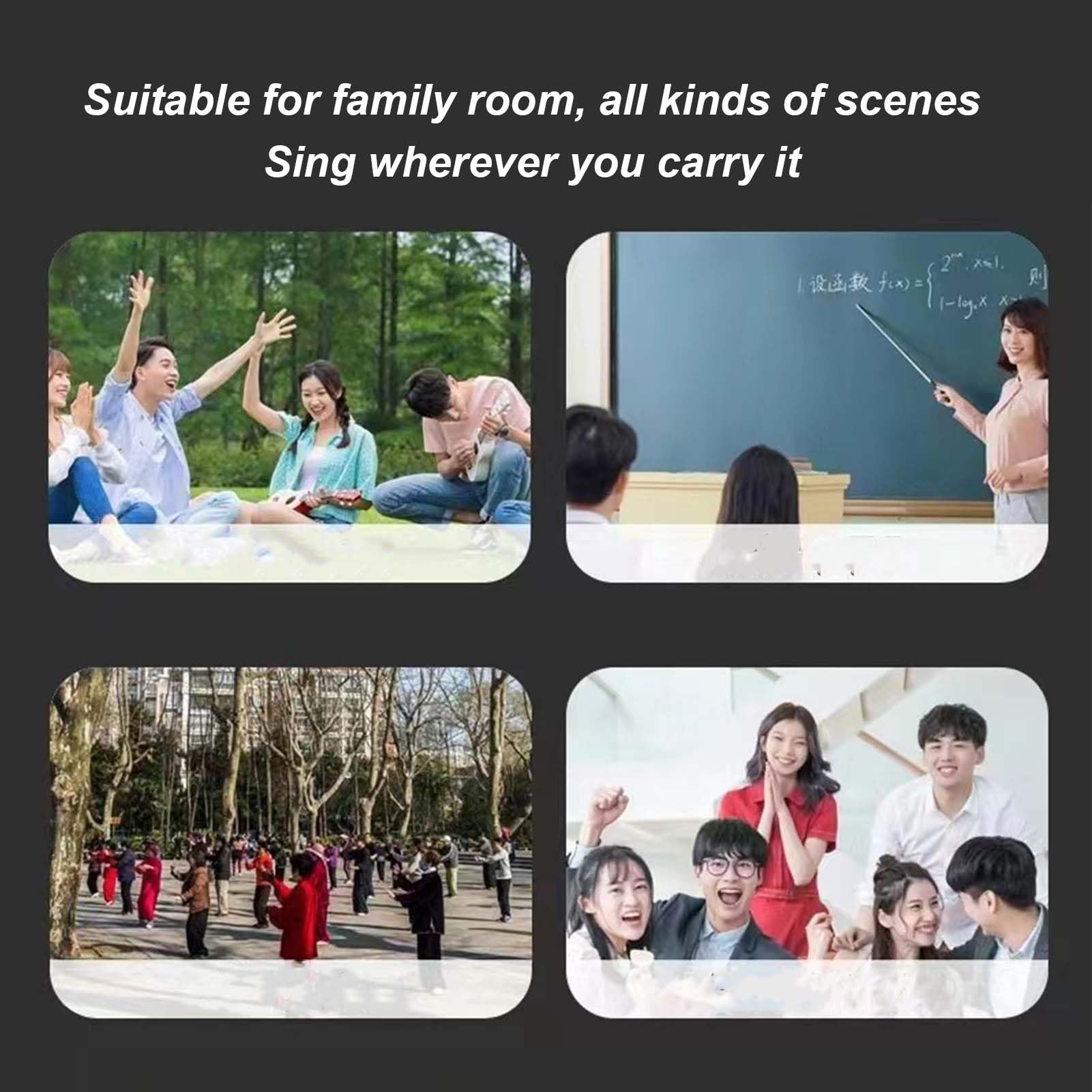 Macchina per Karaoke con Microfono Wireless con Batteria a Lunga Durata, Mini Portatile per Bambini, Adulti, Canta a Squarciagola, connettività (verde) (Verde)