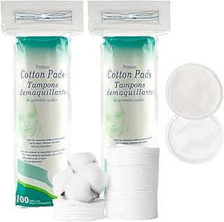 Eyxformula Cotton Rounds Makeup Remover Pads - Hypoallergenic, Lint-Free, 100% Pure Cotton Wipes - Cotton Pads for Face Cl...