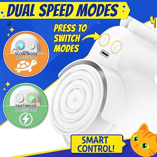 Miniatura 4 de Juguetes Interactivos para Gatos de Interior – Juguete de Enriquecimiento Automático de Plumas de Pájaro Volador y Varita de Ratón, sin Manos