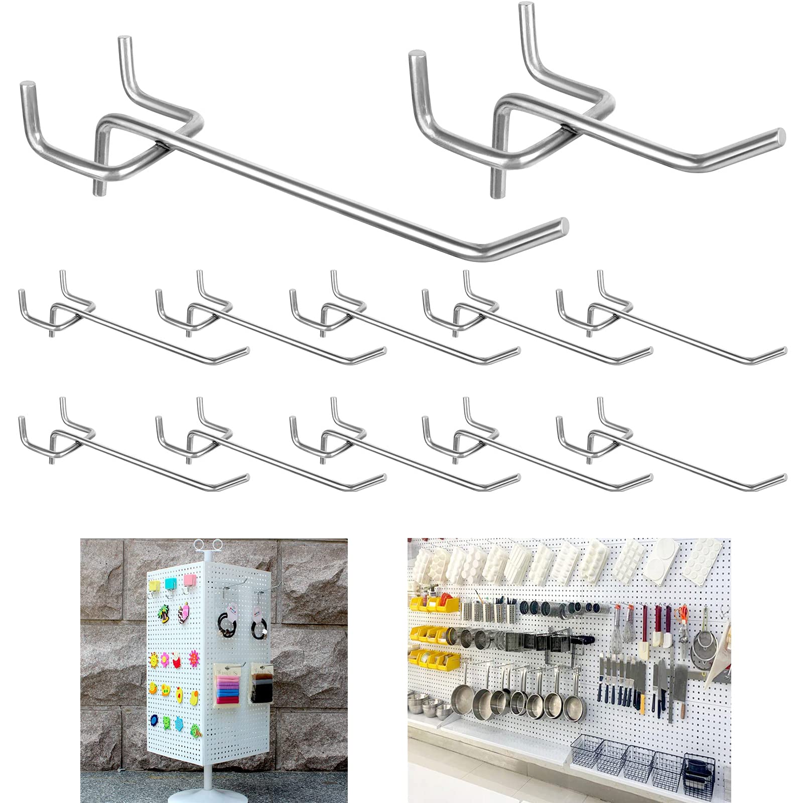 Buy Pegboard Hooks, KASTWAVE Peg Hooks Super Heavy Duty Metal Shelving