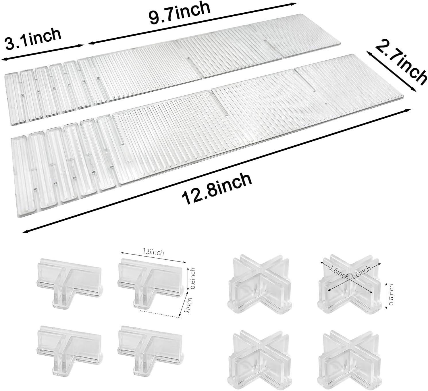 8pcs Adjustable Drawer Dividers Organizer|Expandable Drawer Organizers for Clothes, Kitchen Utensils&Tools, Customizable Drawer Dividers for Drawers|Separadores de Cajones for Storage&Organization