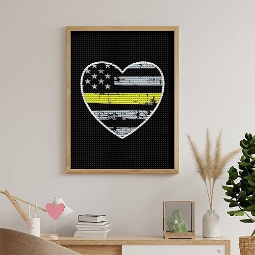 Miniatura 5 de 911 Dispatcher - Kit de pintura de diamantes de imitación de línea dorada fina, imágenes de diamantes de imitación personalizadas, manualidades para