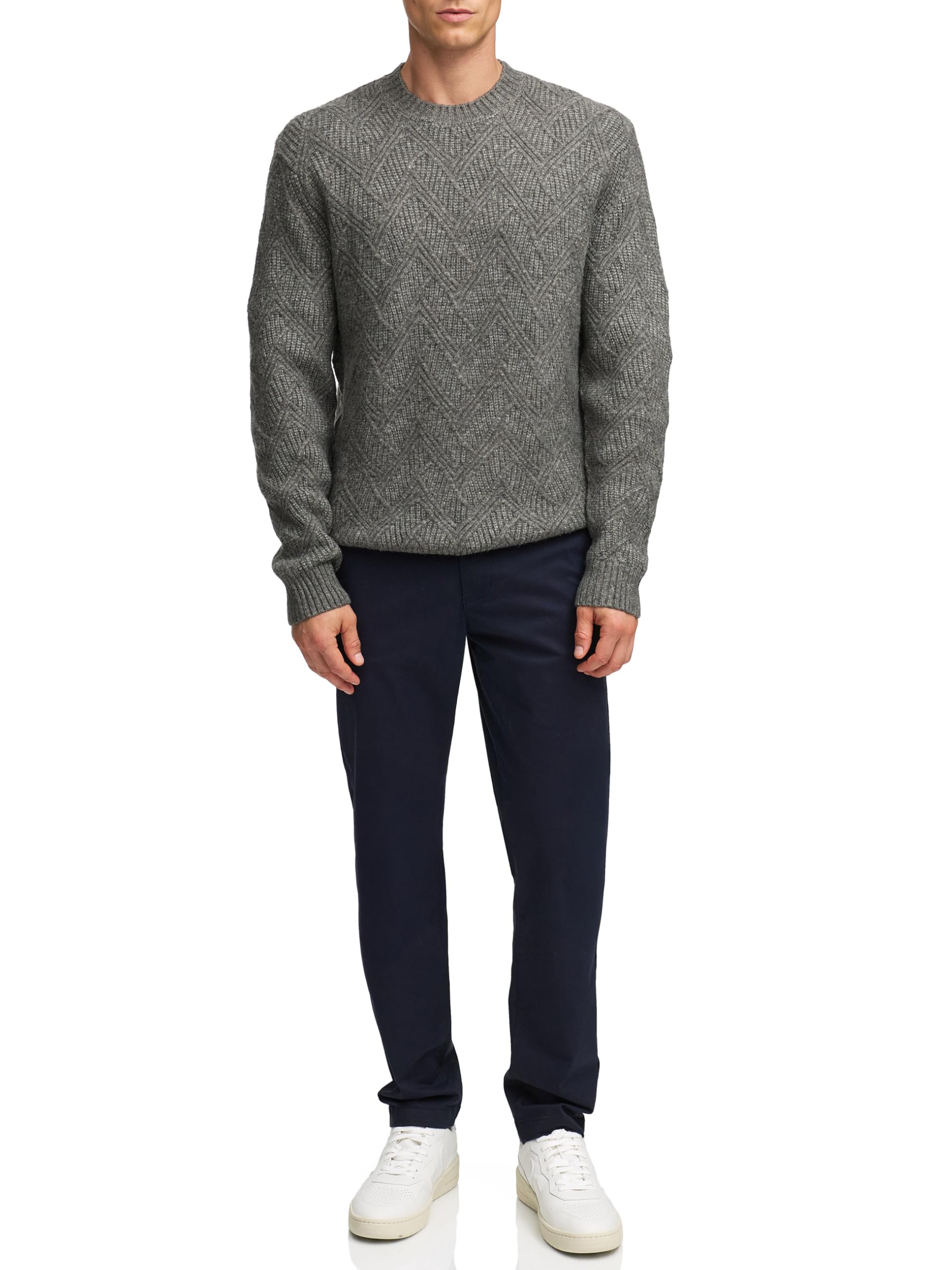 KRONSTADT Herren KSPollard Strickpullover Sweatshirt mit Rundhalsausschnitt | Zeitloser Strickpullover mit Rundhals und weicher Qualität, Herrenpullover, Sweater, Freizeitpullover, Pullover für Männer