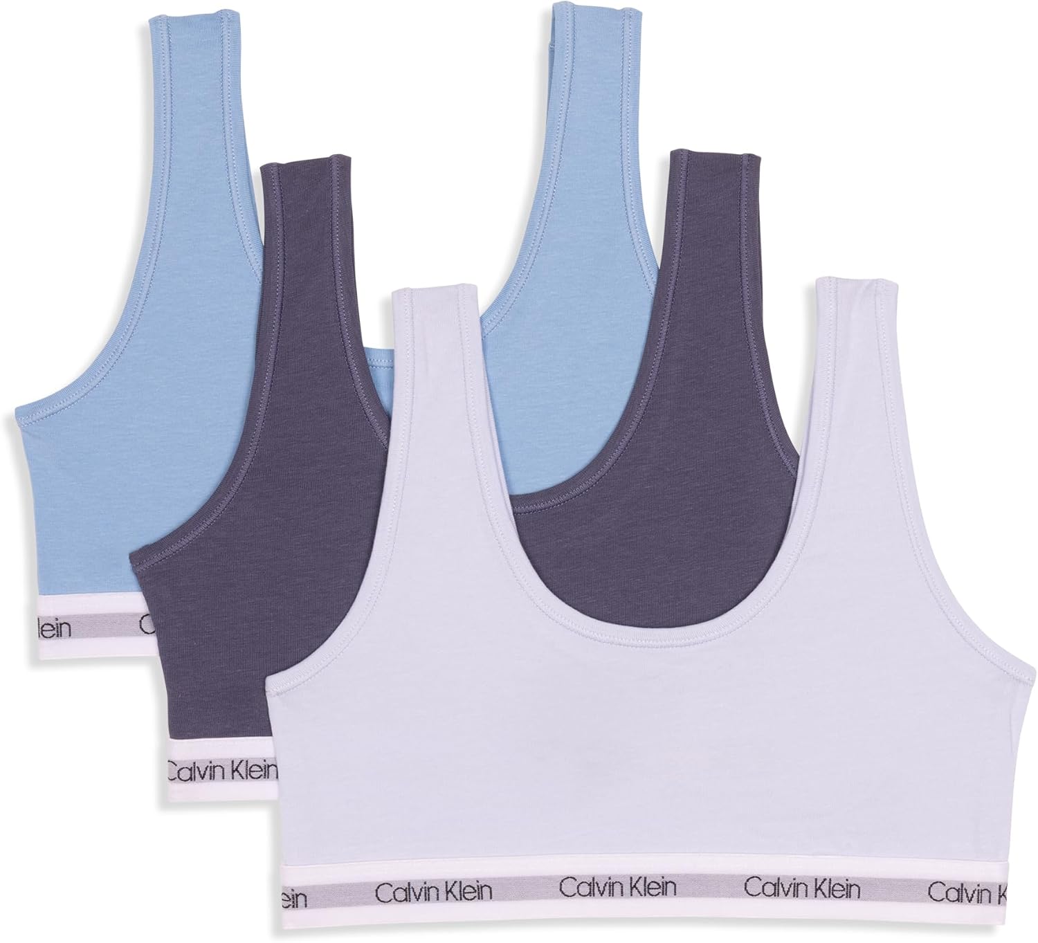 Calvin Klein Kids Girls' Modern Cotton Bralette 3-Pack