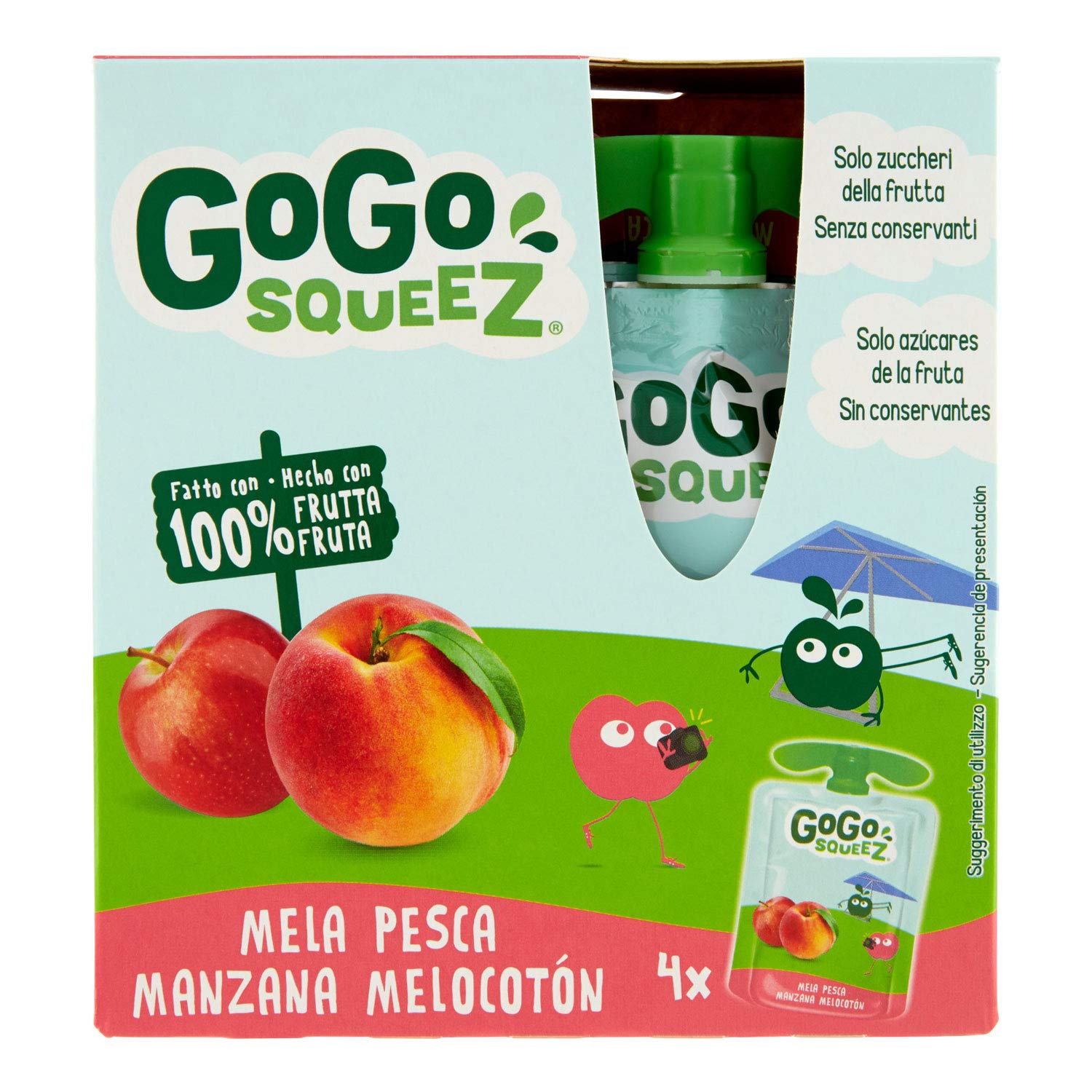 Materne Apple Peach 4 X 90 gms