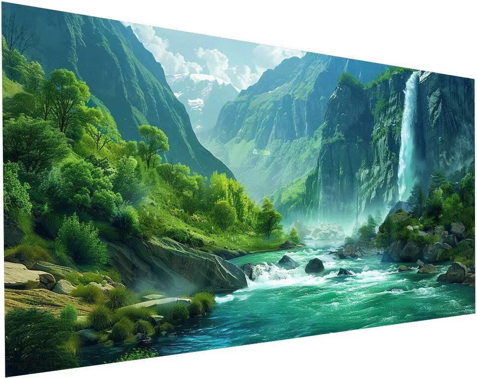 Broderie Diamant Adulte Grand Format contre le Stress - Kit Paysage