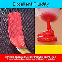 Vista 4 de MEEDEN Basic Acrylic Paint Set: 6 Colors Acrylic Paint Bottles 2oz / 60ml - Professional Fluid Non-Toxic - Art Paints for Canvas Crafts Wood