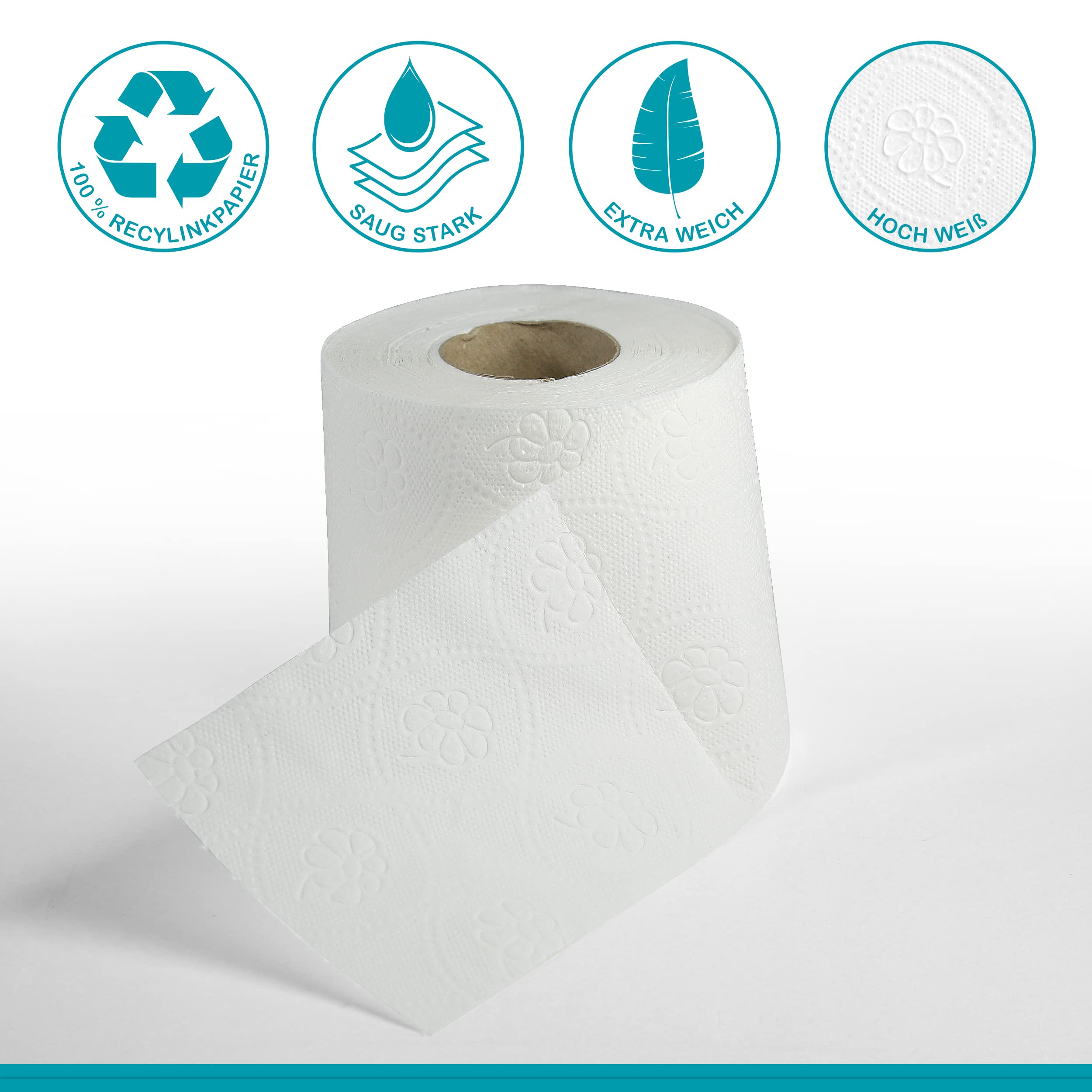 128 rollos de papel higiénico Commerline de 3 capas, papel higiénico para inodoro, 3 capas, 150 hojas por rollo, celulosa, extra suave, paquete grande (128 rollos)