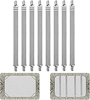 Vista 11 de 4 correas ajustables entrecruzadas para sábana bajera (4 unidades, color negro)