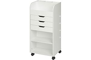 Honey-Can-Do Rolling Storage Cart with Three Drawers