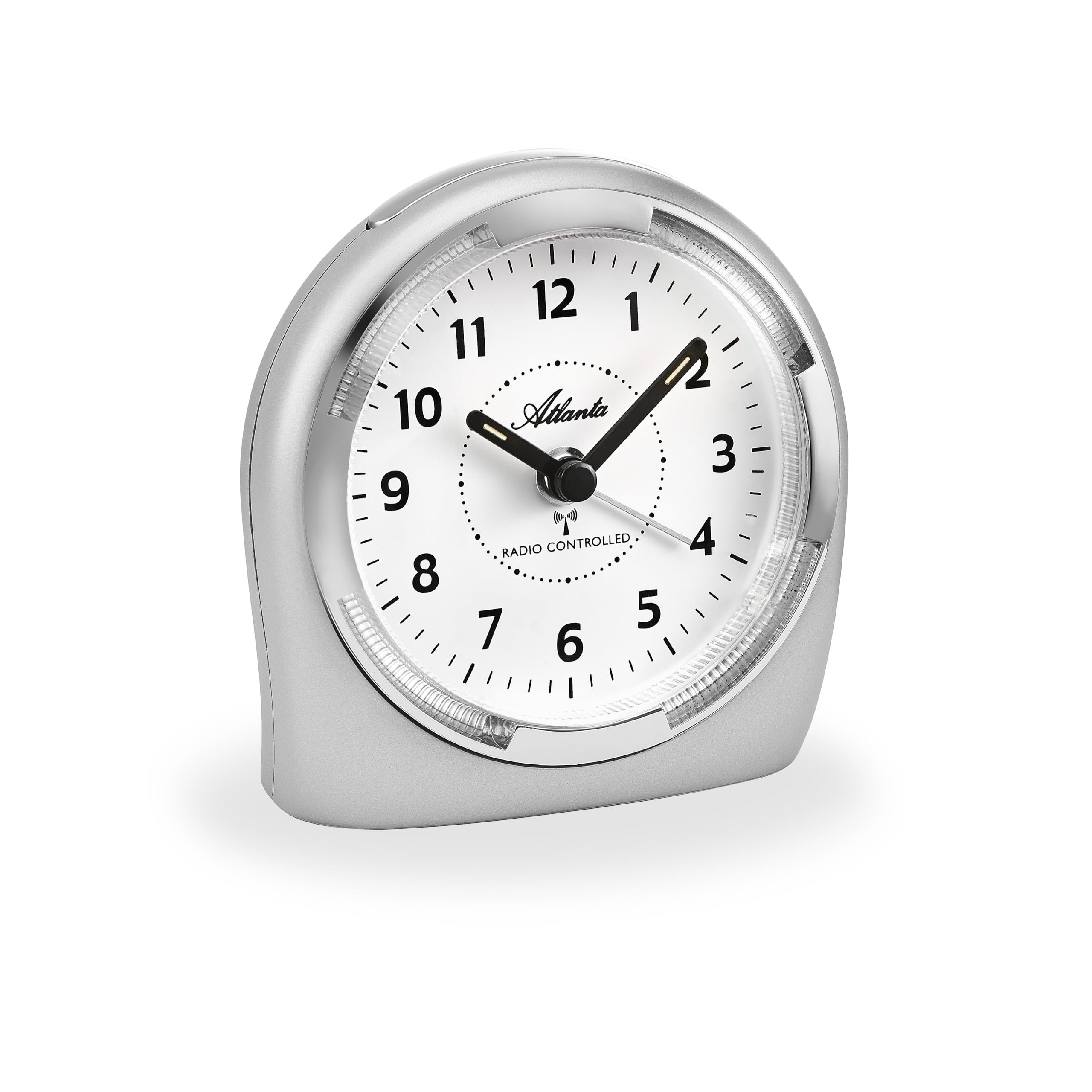 Atlanta Funkwecker Geräuscharm Licht Snooze Silber - 1404/19