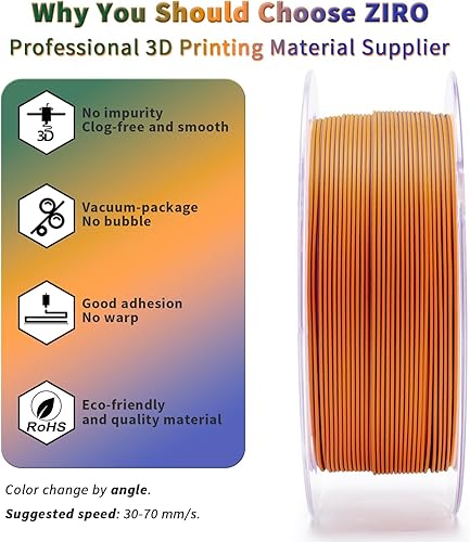 Miniatura 10 de ZIRO Filamento PLA de 0.069 pulgadas, filamento de impresora 3D brillante sedoso multicolor, cambio de degradado de color, cambio de color más