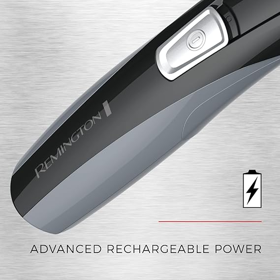 Remington Head to Toe Advanced Rechargeable Powered Body Groomer Kit, Beard Trimmer (10 Pieces), 6.3 Inch, Black