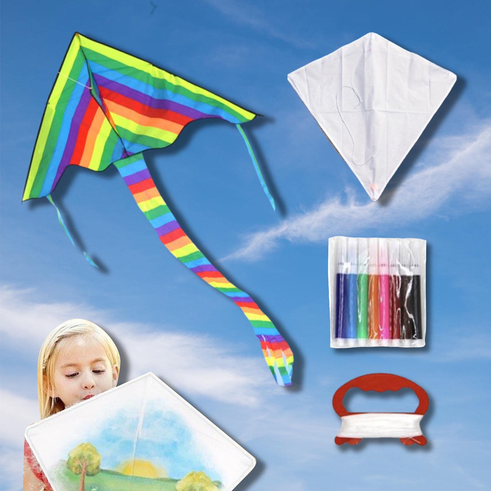 Buy SMILE Kites for Children and Adults 2 Kites in 1 Pack, 1 for