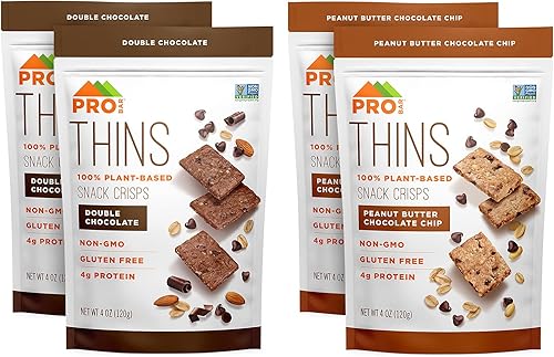 PROBAR - Chips de aperitivos THINS, paquete variado, 0.14oz de proteína, sin OMG, sin gluten, sin lácteos, certificado orgánico por USDA (paquete de