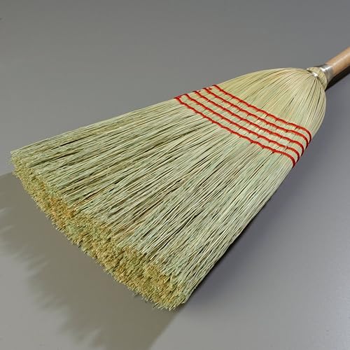 Carlisle FoodService Products 4063400 Escoba de limpieza de 5 puntadas, cerdas de maíz, relleno #26, cerdas de 12 pulgadas de ancho x 13 pulgadas,