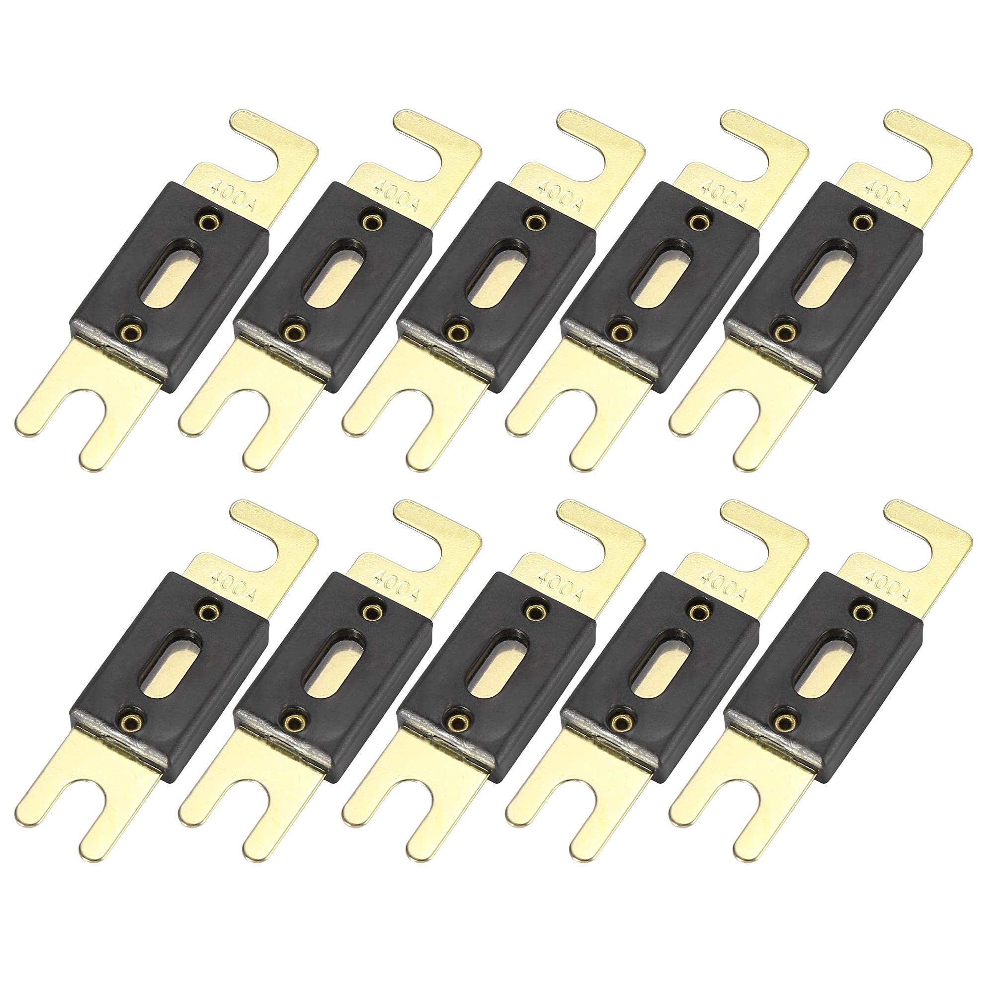 X AUTOHAUX 10pcs Fuse Replacement 400A ANL Fuses for Car Truck Motorcycle Boat Audio CDs