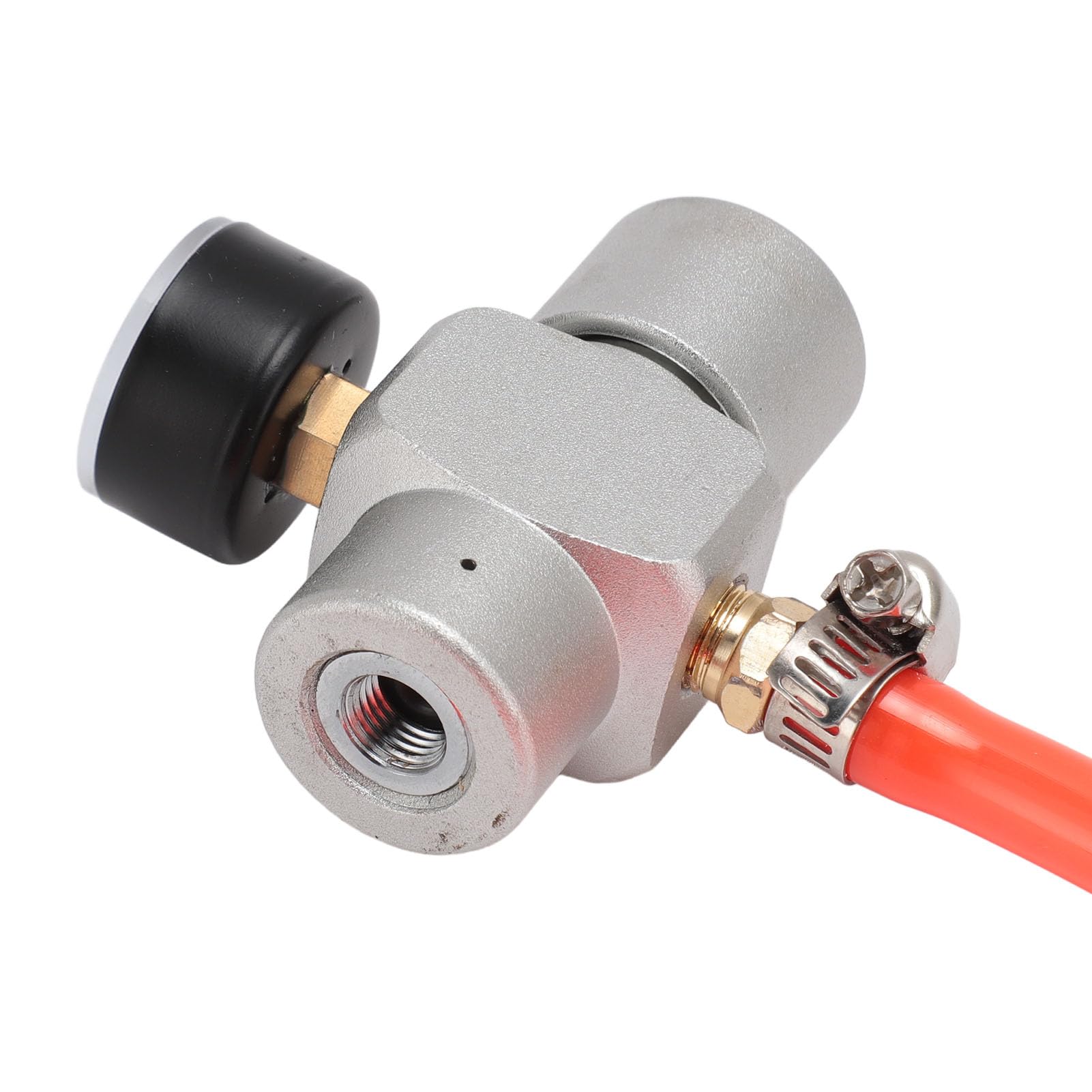 Regulator ciśnienia CO2 Mini Keg, automatyczny regulator ze stali nierdzewnej do piwa, kawy i napojów gazowanych, kompatybilny z systemami Homebrew Keg, zawiera czerwony wąż o