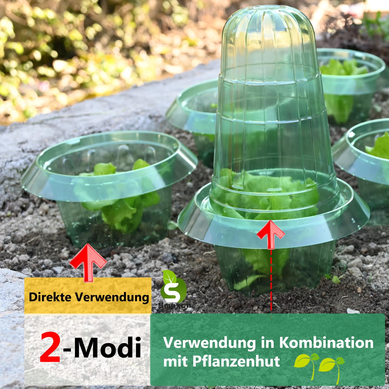 Schneckenkragen； Neueste Mittelgroßer Schneckenschutzring,Schneckenschutz Kann Ergänzung zum Pflanzenhut um einen Minitreibhaus zu kreieren.