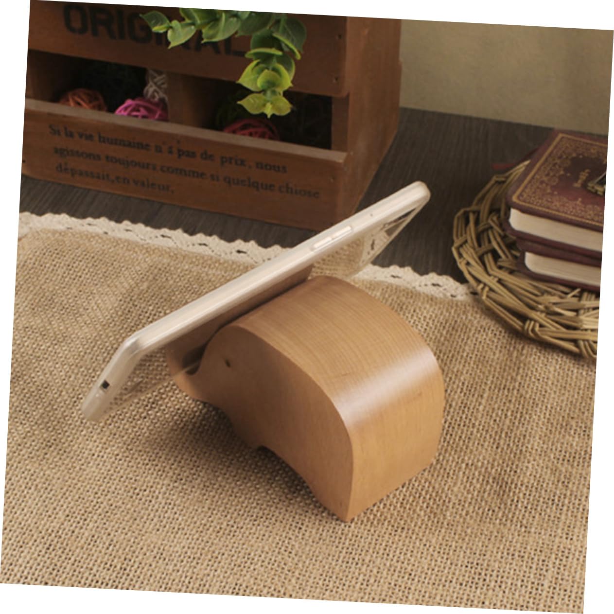 Hemobllo 2 Pz porta telefono multifunctional phone holder accessori per cellulari supporto per telefono porta cellulare supporto telefono scrivania supporto per cellulare da tavolo Di legno