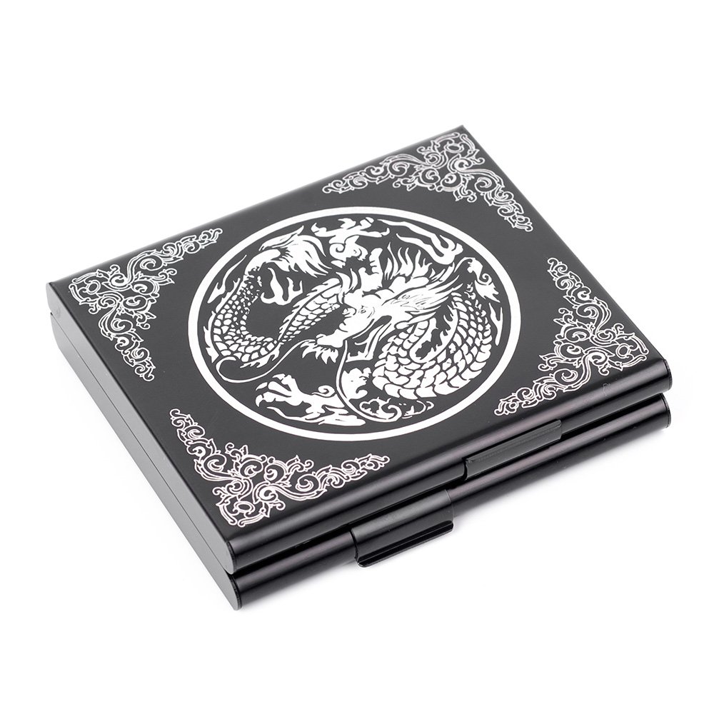 dragon cigarette holder Amazon.com: Carved Dragon Aluminum Metal Cigarette Case Card Case Holder  for 20 Cigarettes (Black) : Health & Household