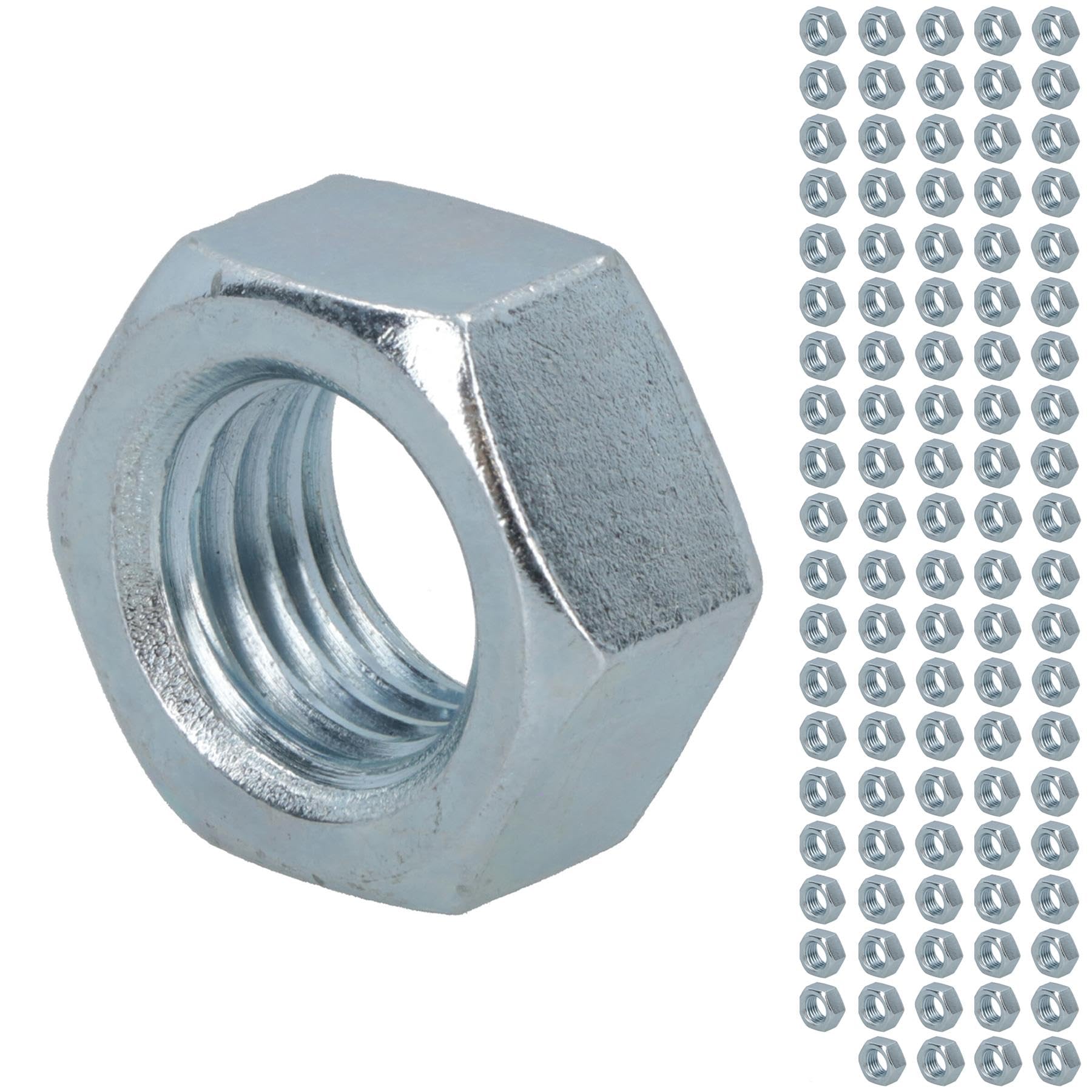 Perno de bola para barra de remolque de alta resistencia M16 x 2,0 mm, 16 mm, tuerca de acero chapado en zinc, paquete de 100