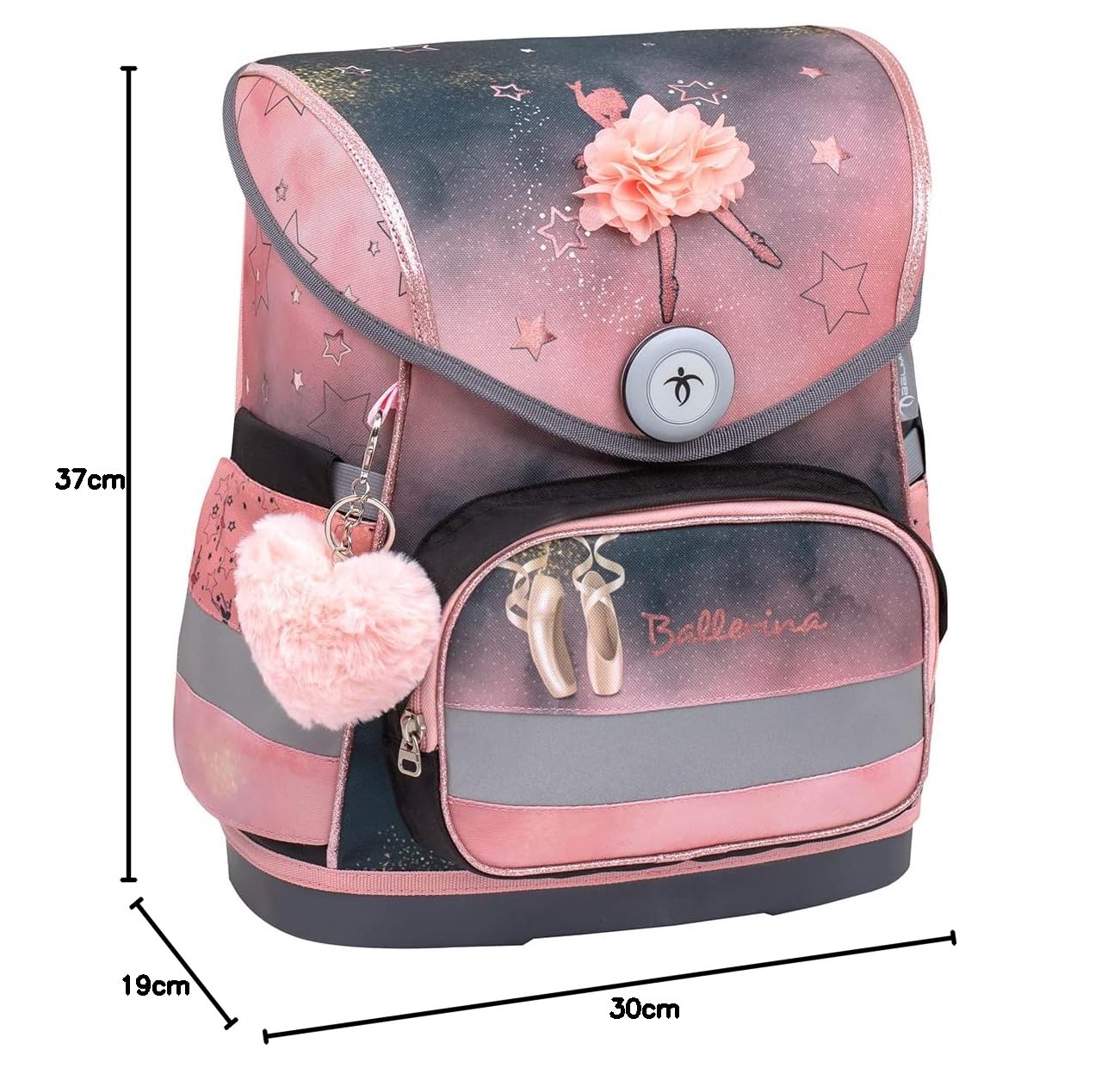 Belmil 405-41 Schulranzen Set (Ballerina Black Pink 2)