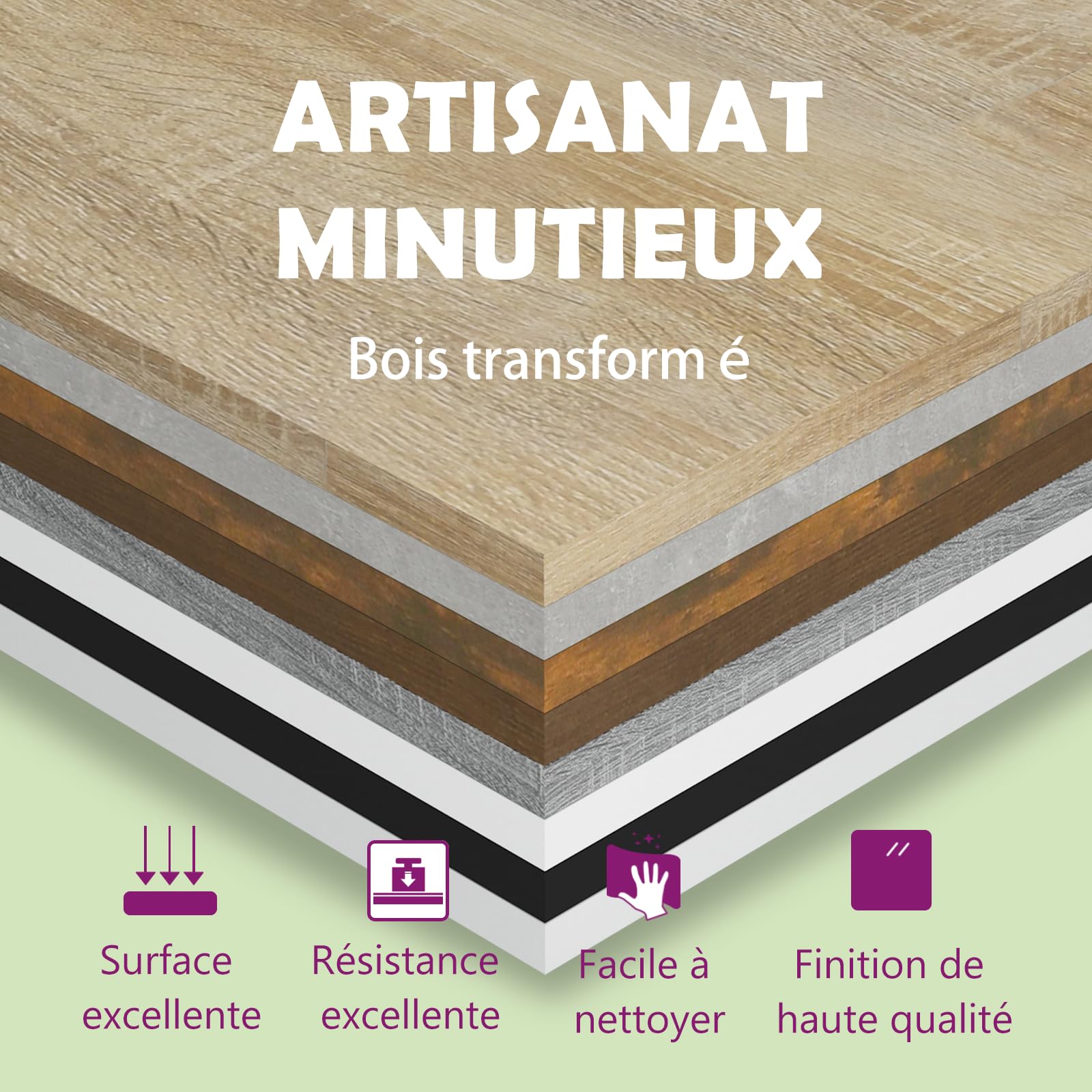 vidaXL Meuble Bas 40x46x81,5 cm, Bois reconstitué, Blanc, Rangement Salle de Bain & Cuisine, Placard sous évier, Fixation Murale