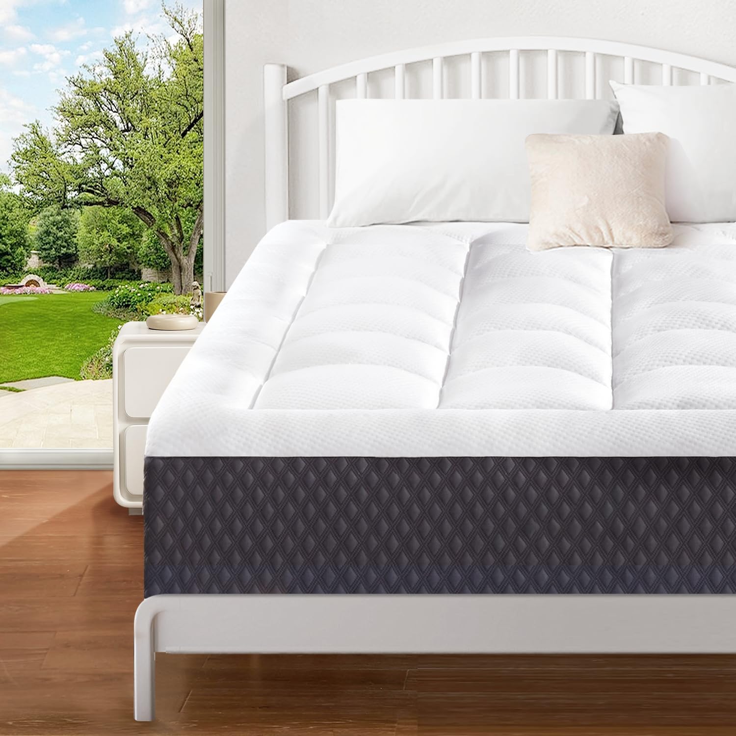 TERISTE 10 Inch Twin Mattress for Single Bed Breathable Gel-Memory Foam Plus Pillowtop, Cool and Skin-Friendly, Fiberglass Free, Mattress in a Box,