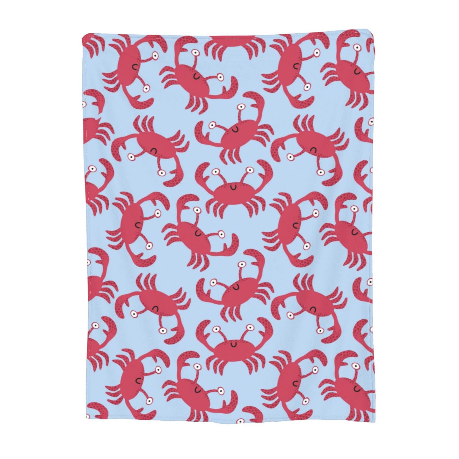 ILEABEC Crabs Throw Blanket Soft Travel Blanket Lightweight Outdoor Blankets Warm Blanket All Seasons Fluffy Flannel Blanket for Sofa Couch Bed (60"x50")
