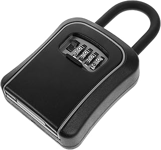 Tofficu Box Key Lock Box Digit Padlock Key Holder Box Mailbox Cam Lock Outdoor Combination Lock Metal Lockers Portable Safe Office Lock Box Key Safe Box Wall Mounted Lock Box Cabinet Lock