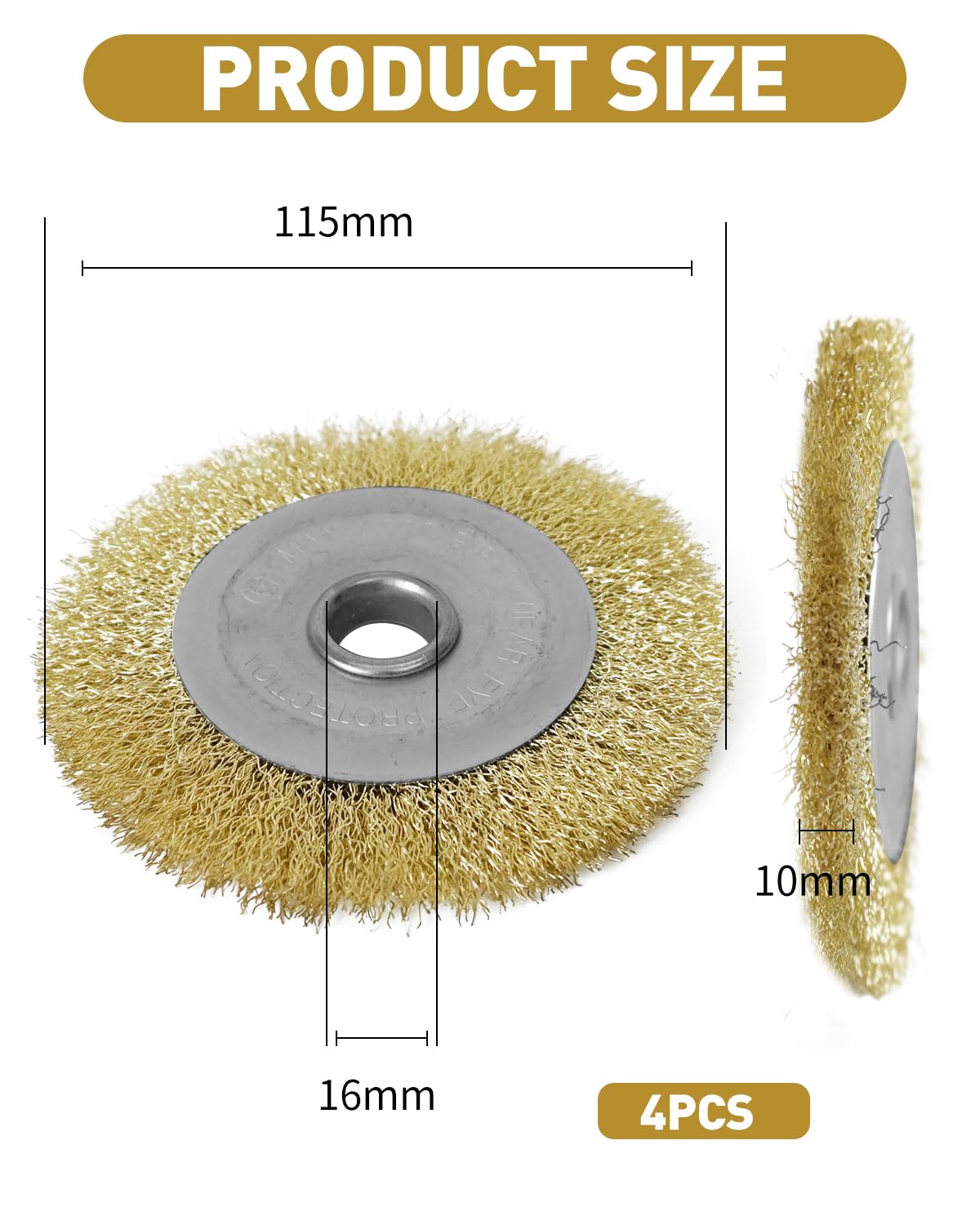 GLORIA Steel Wire Joint Brush | Accessories For MultiBrush And WeedBrush Units | Wire Brush / Brass Brush For Joint Cleaning | 11 Mm Diameter | 15 Mm Wide - View #10