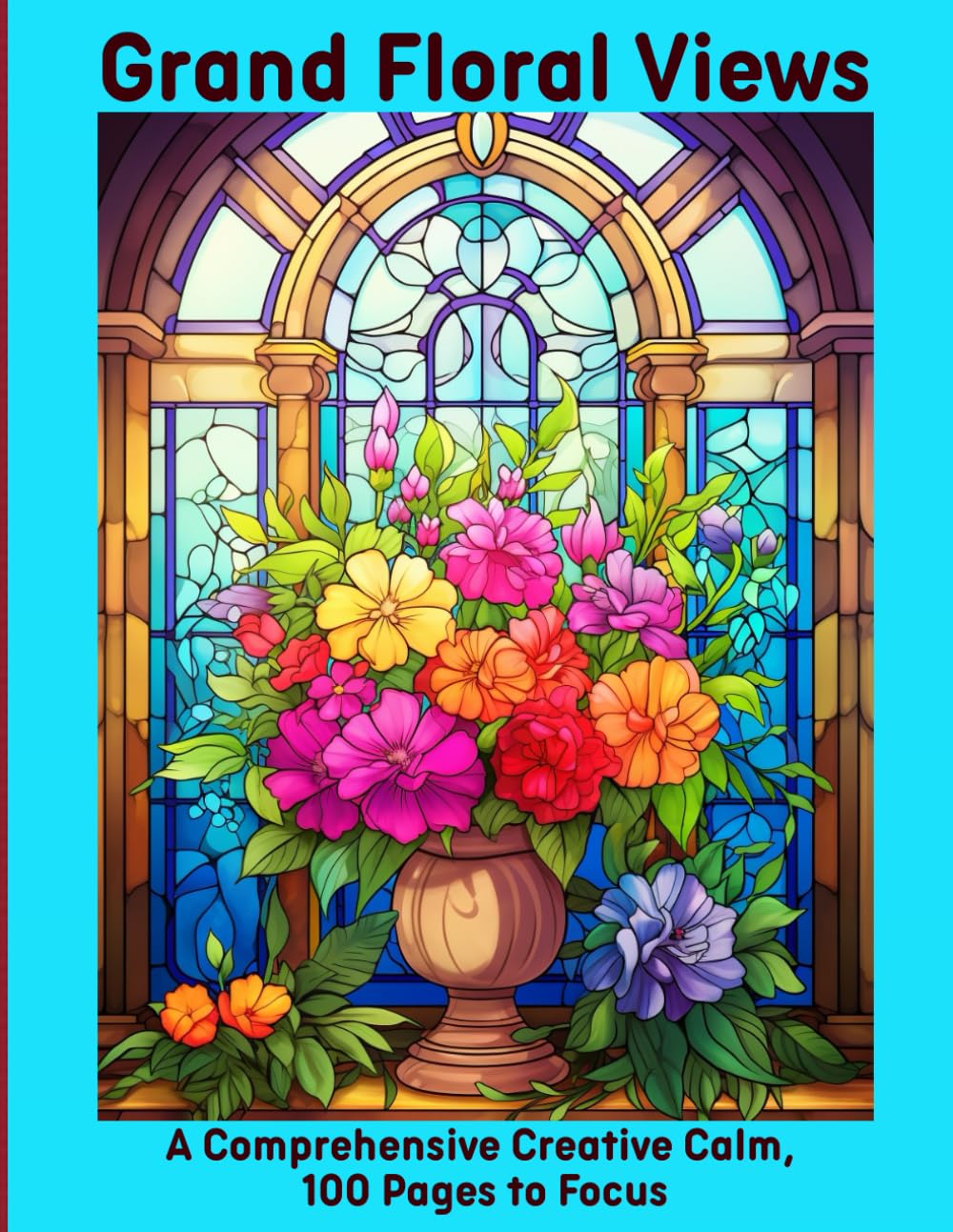 Grand Floral Views: A Comprehensive Creative Calm, 100 Pages to Focus