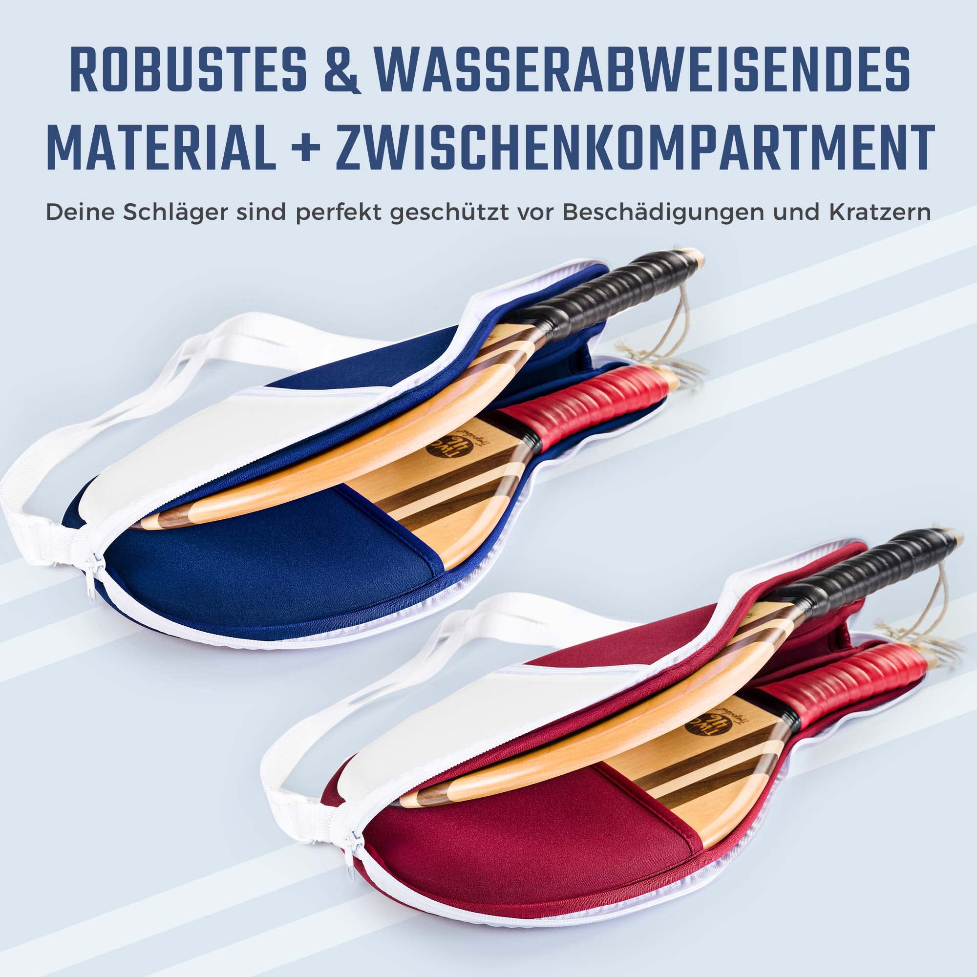two46 - Frescobol-Tasche aus Neopren | Perfekter Schutz für Dein Beachball Set aus Holz (mit Umhängeschlaufe & Ball-Kompartment)